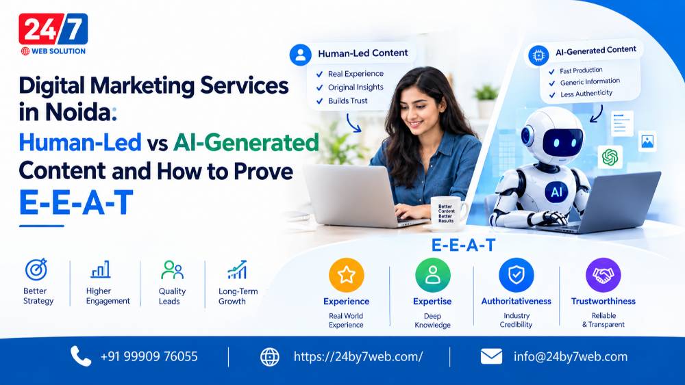 Digital Marketing Services in Noida: Human-Led vs AI-Generated Content and How to Prove E-E-A-T
