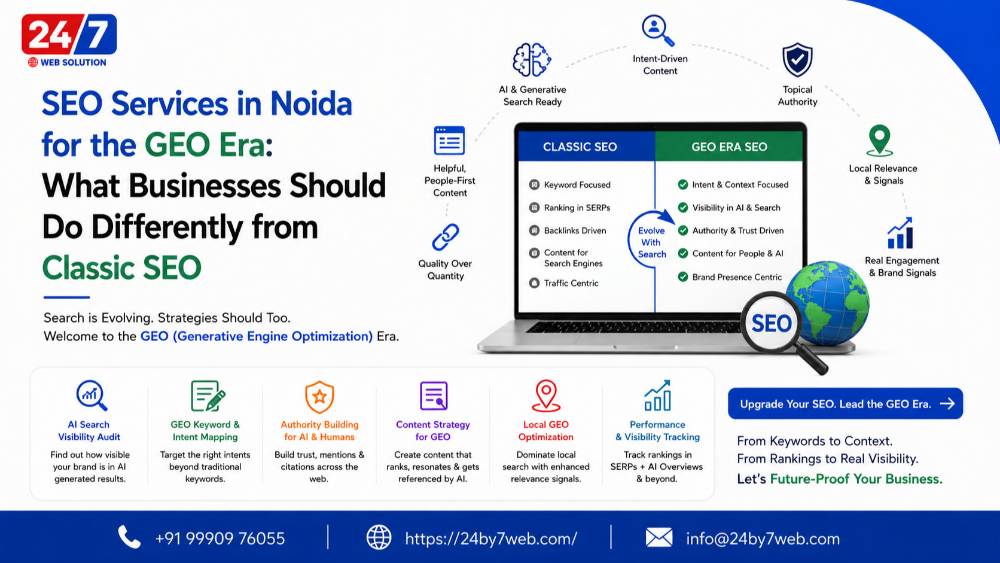 SEO Services in Noida for the GEO Era: What Businesses Should Do Differently from Classic SEO